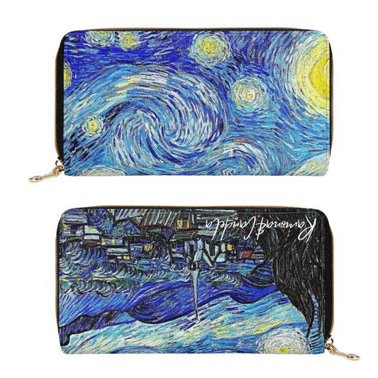 Cartera de Cuero pequeña Van Gogh Noche Estrellada